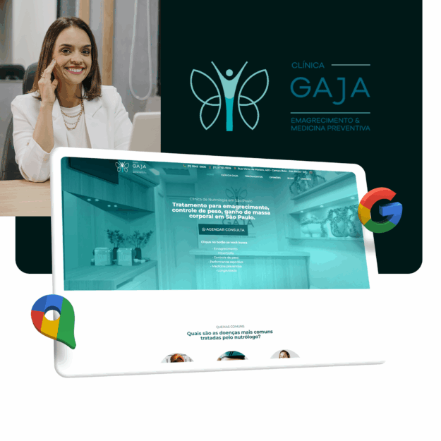Projeto desenvolvido para a Clínica GAJA Nutrologia: criação de um site institucional estratégico dentro da assessoria de marketing médico. O objetivo é fortalecer a presença digital, gerar atração de pacientes particulares e transmitir confiança desde o primeiro contato online, alinhando comunicação e posicionamento da clínica com seus valores.